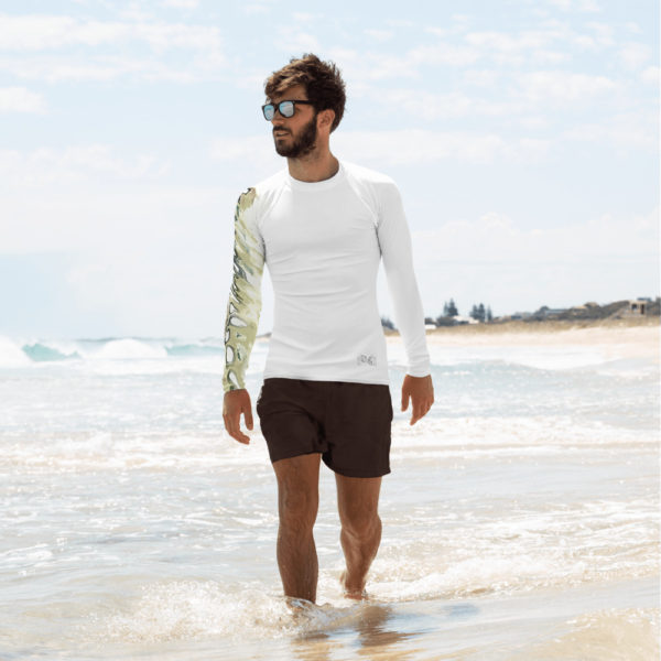 faded braids men's rash guard