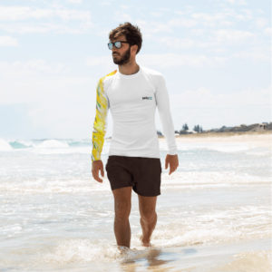 braids men's rash guard with jelly logo on front